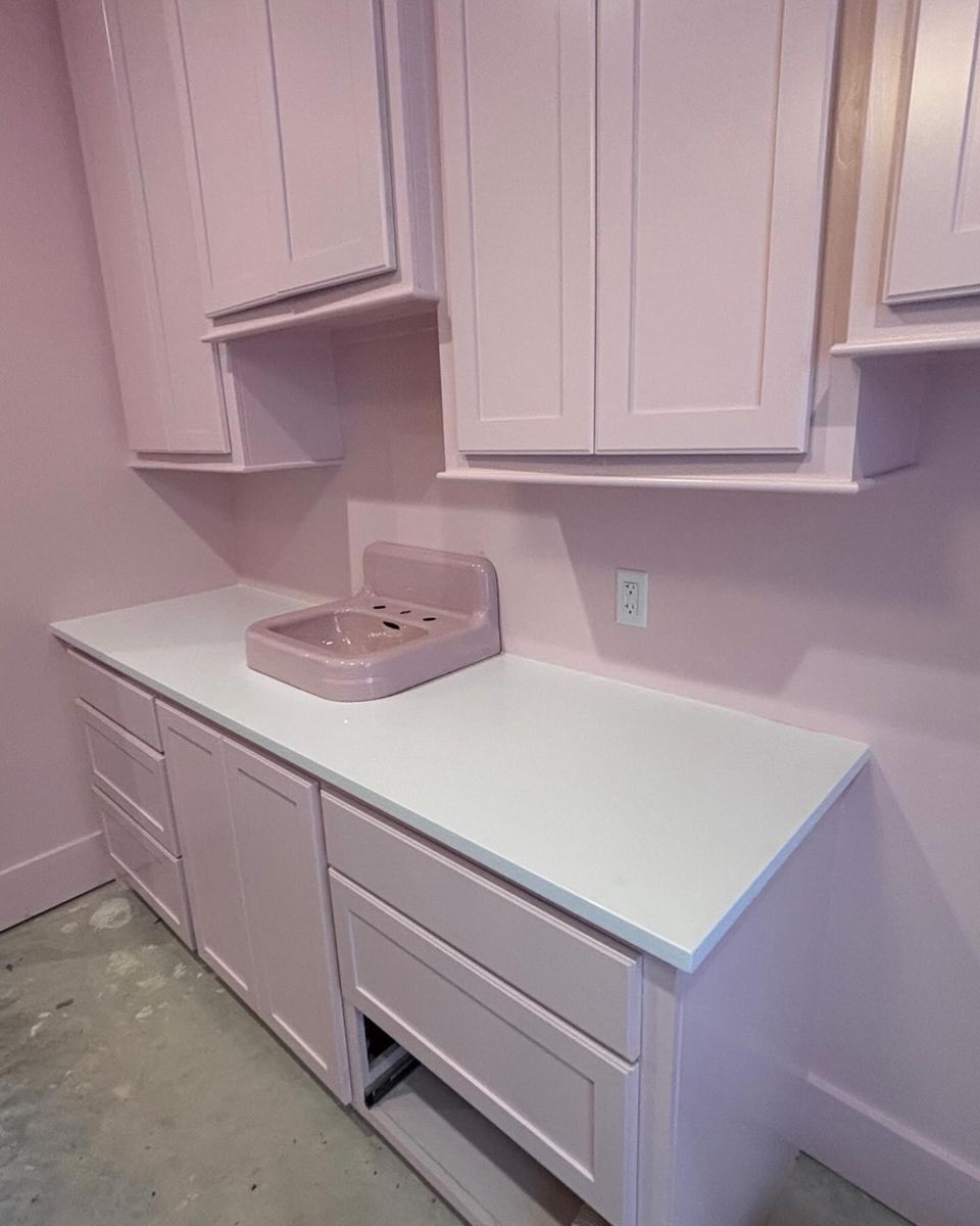 Quartz kitchen countertop with waterfall edge Jackson MS